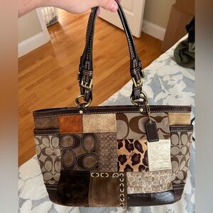 Vintage Coach Purse Multi-Colored